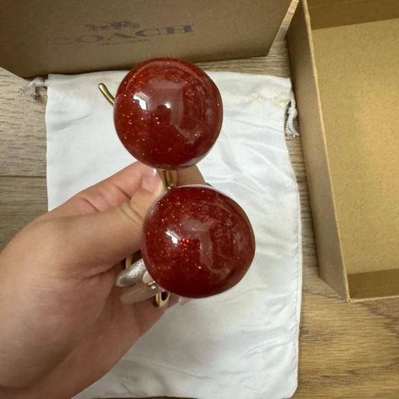 Coach Cherry Bag Charm Key Chain in Red - Picture 4 of 8